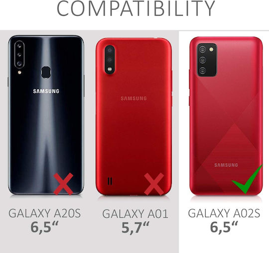 KWmobile Back Cover Σιλικόνης Μαύρο (Galaxy A02s)