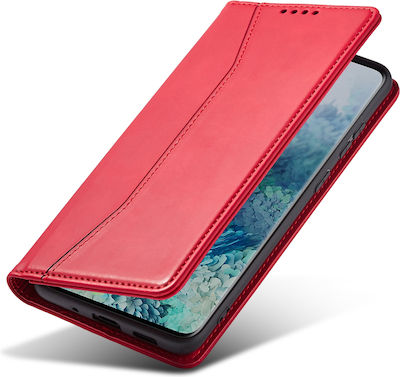 Bodycell PU Leather Synthetic Leather Wallet Red (Redmi Note 10 Pro)