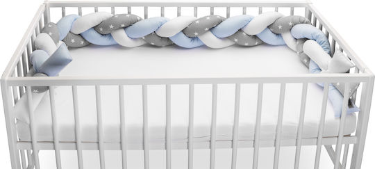 Sensillo Braided Crib Bumper Inside Gray 20x210cm