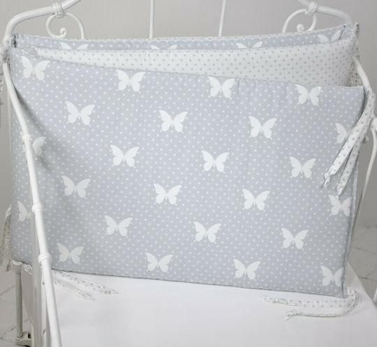 Down Town Home Butterflies Crib Bumpers Classic Inside Light Blue 37x187cm