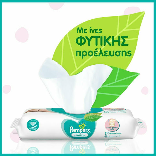Pampers Sensitive Hypoallergenic Baby Wipes Fragrance Free Alcohol Free Parabens Free 15x80pcs
