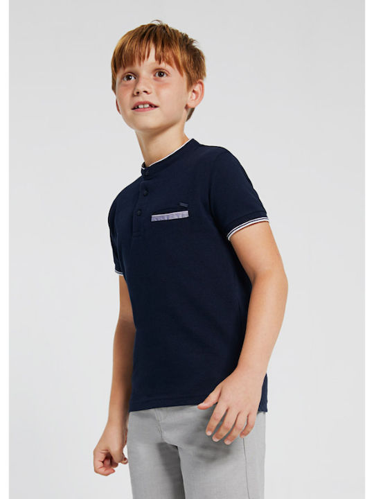 Mayoral Kids Polo Short Sleeve Navy Blue