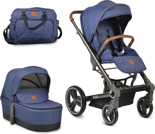 Cangaroo Icon Adjustable 2 in 1 Baby Stroller Suitable for Newborn Jeans 11.5kg