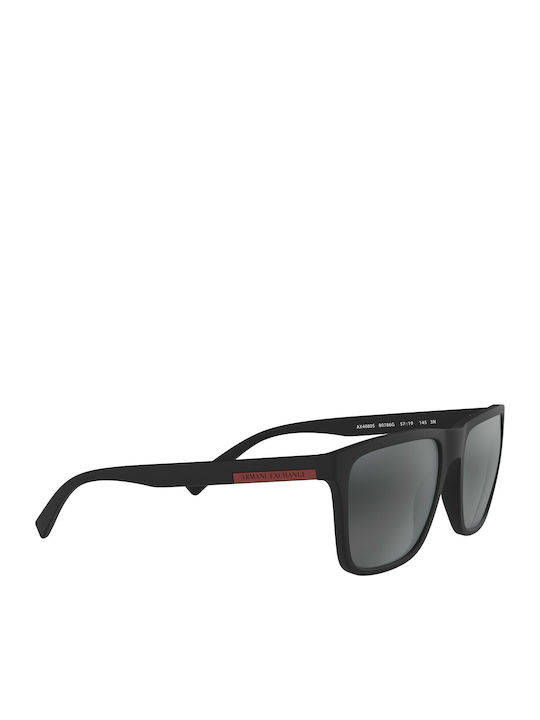 Armani Exchange Мъжки Слънчеви Очила с Черна Пластмасова Рамка и Сиви Стъкла AX4080S 80786G