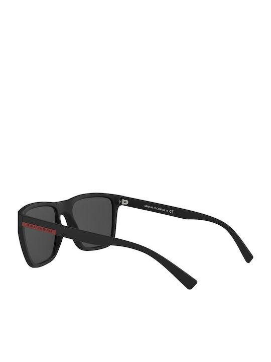 Armani Exchange Мъжки Слънчеви Очила с Черна Пластмасова Рамка и Сиви Стъкла AX4080S 80786G