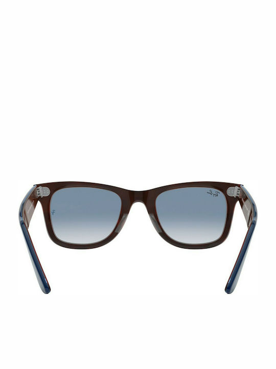 Ray Ban Wayfarer Sunglasses with Navy Blue Plastic Frame and Blue Gradient Lens RB2140 1278/3F