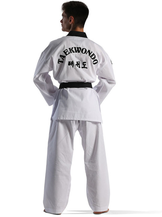 Olympus Sport QD Ribbed Στολή Taekwondo Ενηλίκων/Παιδική Λευκή