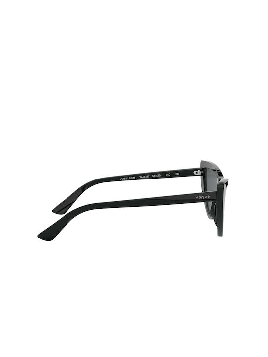 Vogue Women's Sunglasses with Black Acetate Frame and Black Lenses VO5211SM W44/87