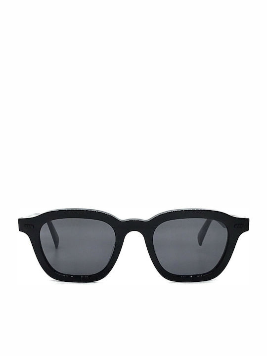 Gast Mente Unisex Sunglasses with Black Plastic Frame and Black Lens ME01