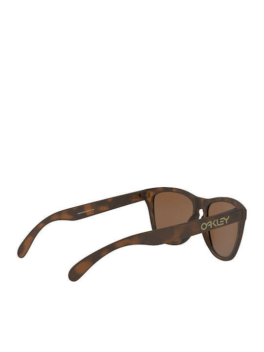 Oakley Frogskins Men's Sunglasses with Brown Tartaruga Plastic Frame and Brown Mirror Lens OO9013-C5