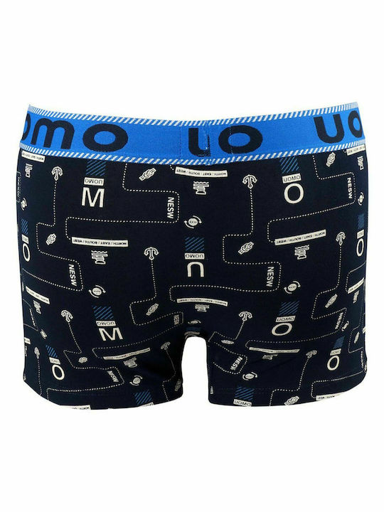 Uomo Men's Boxers Multicolour with Patterns 4Pack