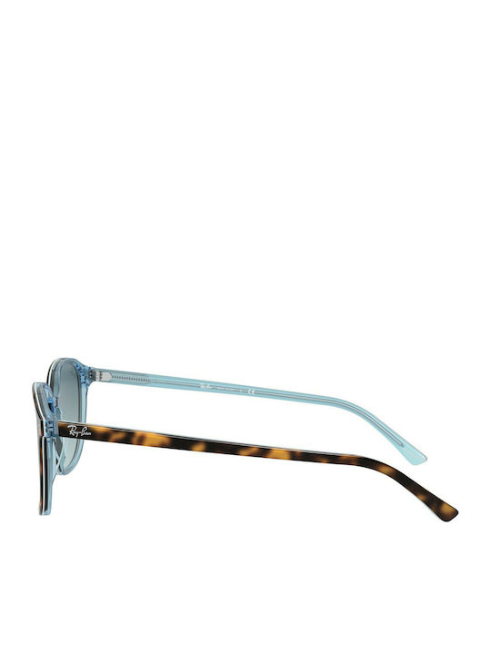 Ray Ban Leonard Unisex Sunglasses with Brown Tartaruga Plastic Frame and Blue Gradient Lens RB2193 1316/3M