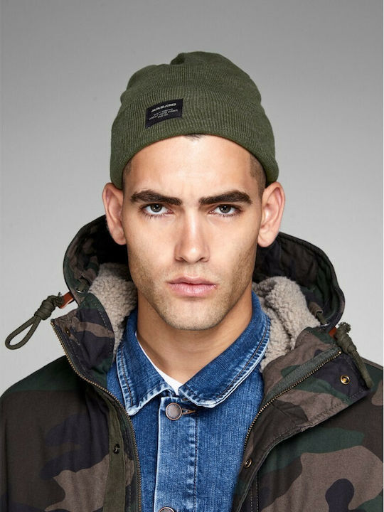 Beanie Beanie Knitted in Khaki color