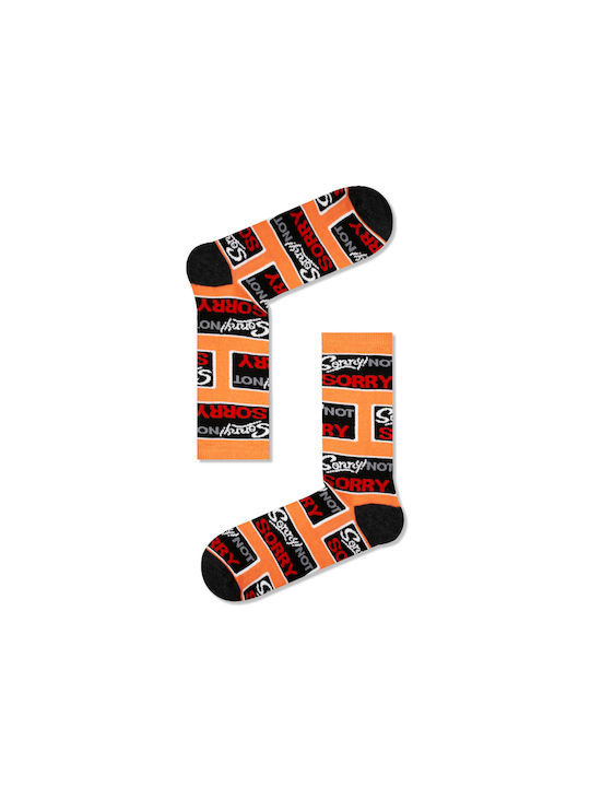 Vtex Socks Sorry Not Sorry 0115 Γυναικείες Κάλτσες με Σχέδια Πορτοκαλί