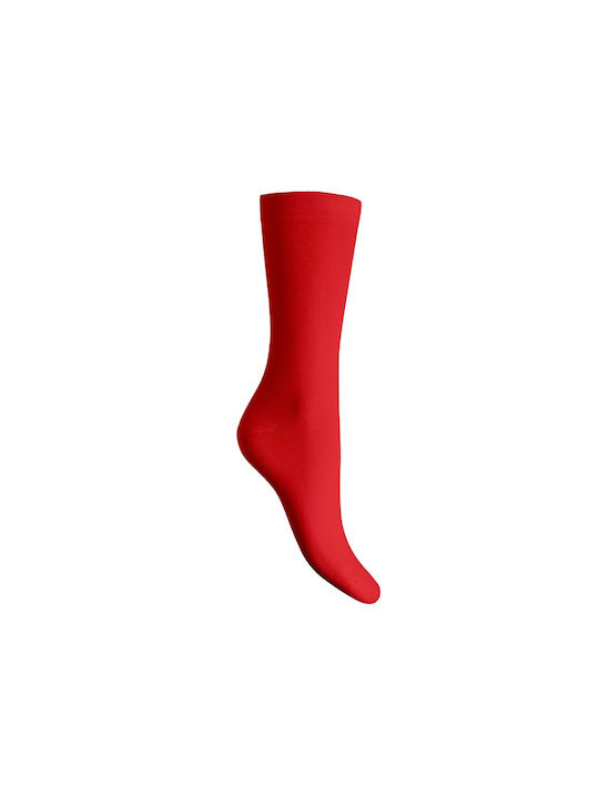 Walk Women's Solid Color Socks Red