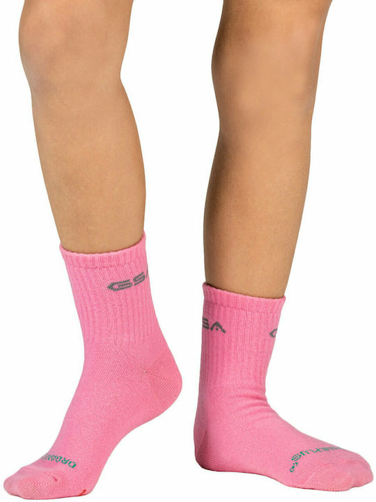 GSA Athletic Kids' Long Socks Aero 500 Pink 3 Pairs