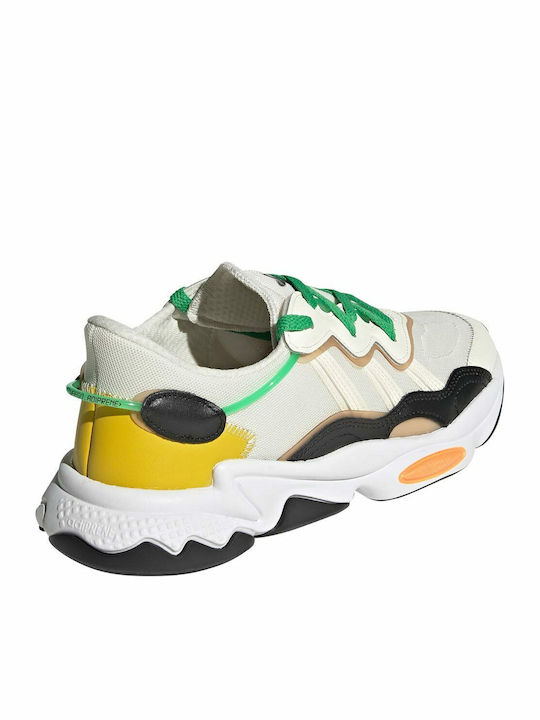 Ozweego Herren Chunky Sneakers Cream White / Core Black / Screaming Orange