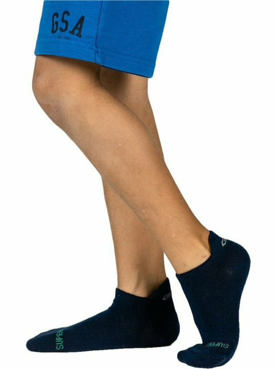 GSA Athletic Kids' Ankle Socks Aero 365 Blue 3 Pairs