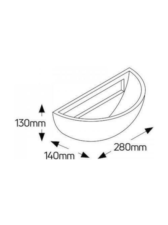 Geyer Осветително тяло За стена Бял 28x14x13см.