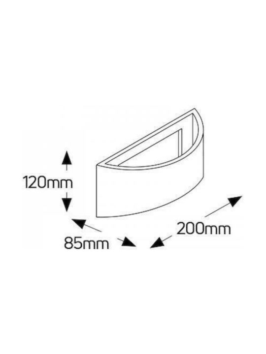 Geyer Lumină De perete Alb 20x12x8.5cm