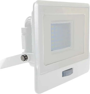 V-TAC Waterproof LED Floodlight 30W Cold White 6500K with Motion Sensor IP65