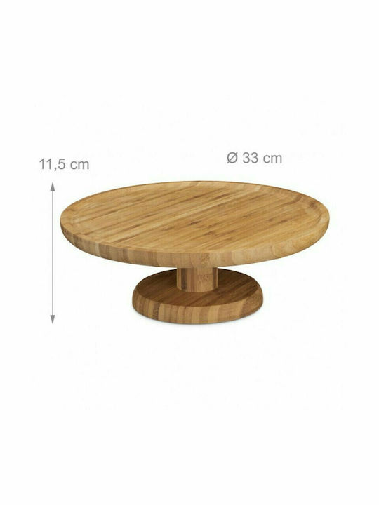 Relaxdays Tortieră Lemn cu Picior Maro 33x33x11.5buc