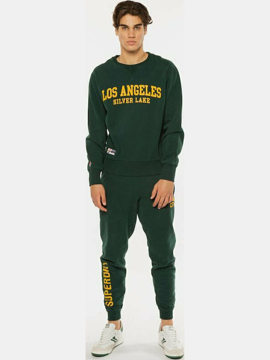 City College Sweatpants with Elastic Green