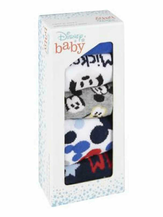 Cerda Kids Socks Knee-High Mickey Light Blue 5 Pairs