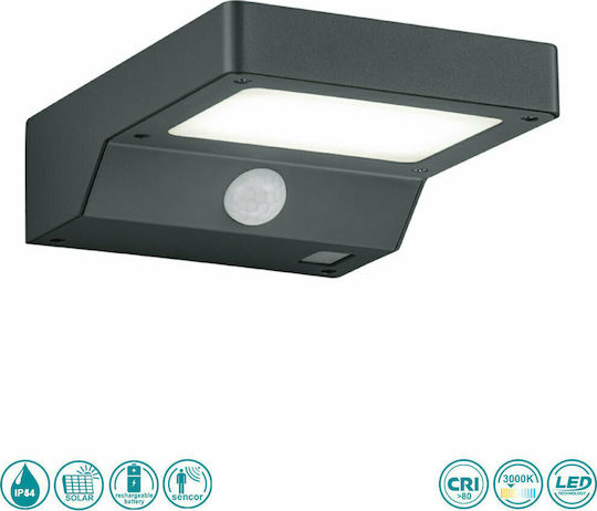 Trio Lighting Fomosa Επιτοίχιο Ηλιακό Φωτιστικό 4.8W 340lm με Θερμό Λευκό Φως 3000K IP44 4x12εκ.