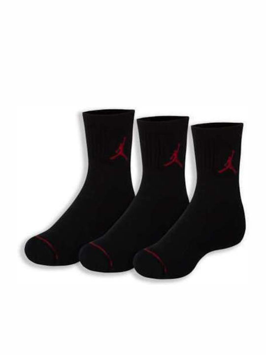Jordan Дълги детски спортни чорапи Дри-Фит Jumpman Черен 3 Чифта