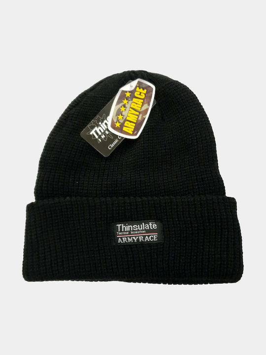 Army Race Thinsulate 202 Knitted Beanie Cap Black