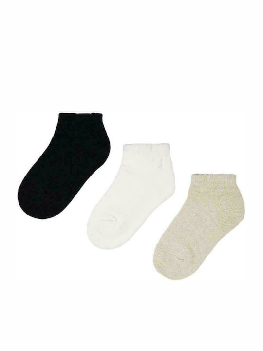 Mayoral Girls 3 Pack Ankle Socks Beige