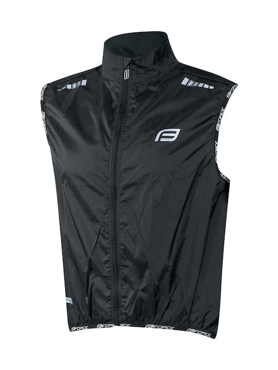 Force V48 Cycling Windbreaker Jacket Sleeveless Black