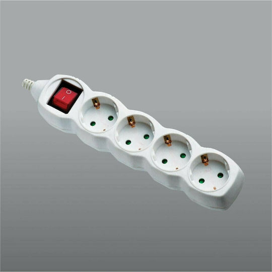 Com Power Strip 4 Positions with Switch and Cable 1.5m