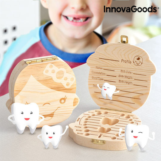 InnovaGoods Baby Tooth Box made of Wood for Boy