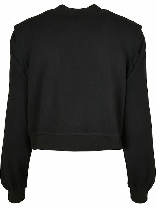 TB4375 Gekürzt Damen Sweatshirt Schwarz
