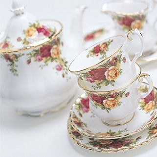 Royal Albert Old Country Roses Bol Zahăr De Servire Din Porțelan Alb