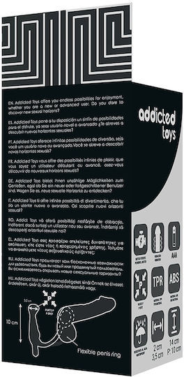 Addicted Toys Addicted Toys Prostatic Vibrator Black Πρωκτική Σφήνα με Δόνηση Black 10cm