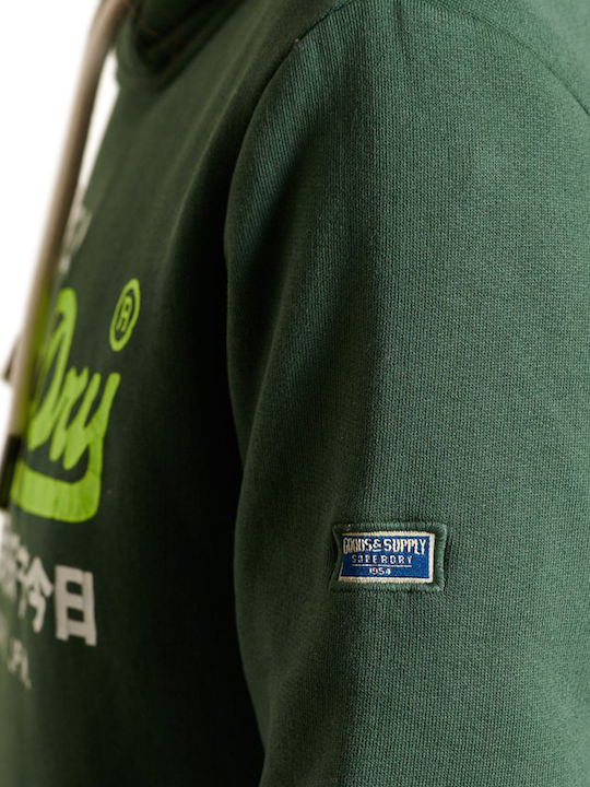 Damen Sweatshirt Kapuzen Enamel Green