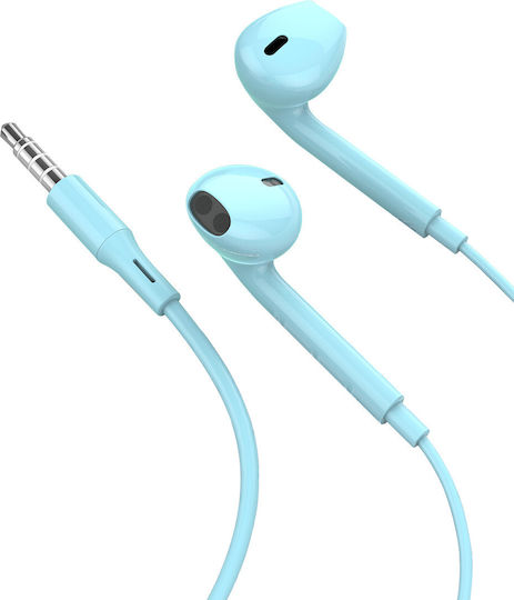 Leewello EJ-064 Earbuds Handsfree with 3.5mm Connector Blue