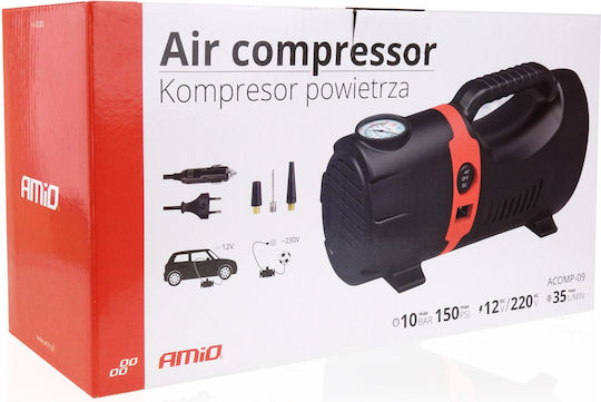 AMiO Tire Pumpe 150PSI mit Kabel 12V
