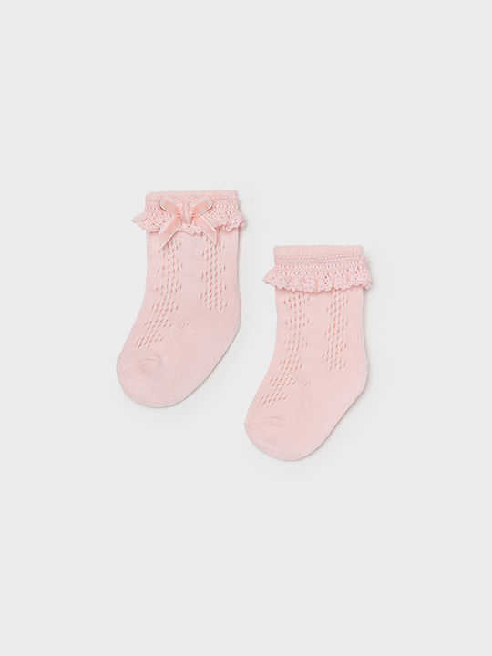 Mayoral Girls Knee-High Socks Pink