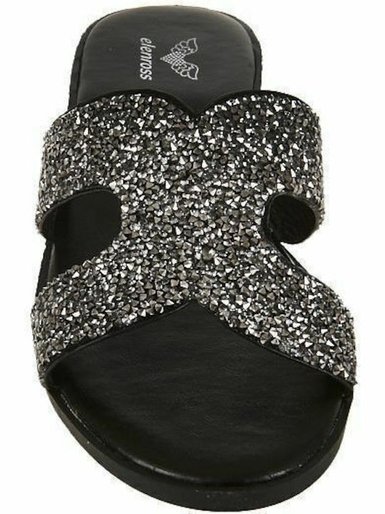 Women's Flat Sandals in Silver Color