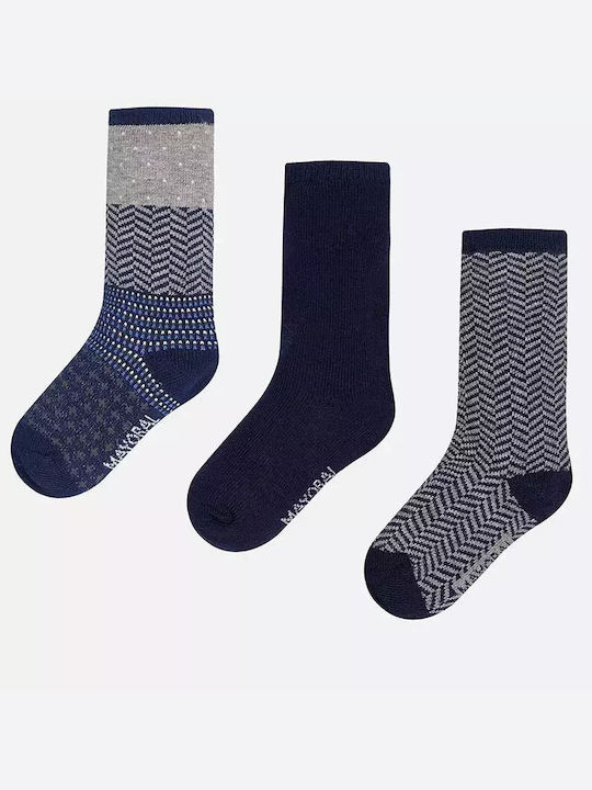 Mayoral Boys 3 Pack Knee-High Socks Blue