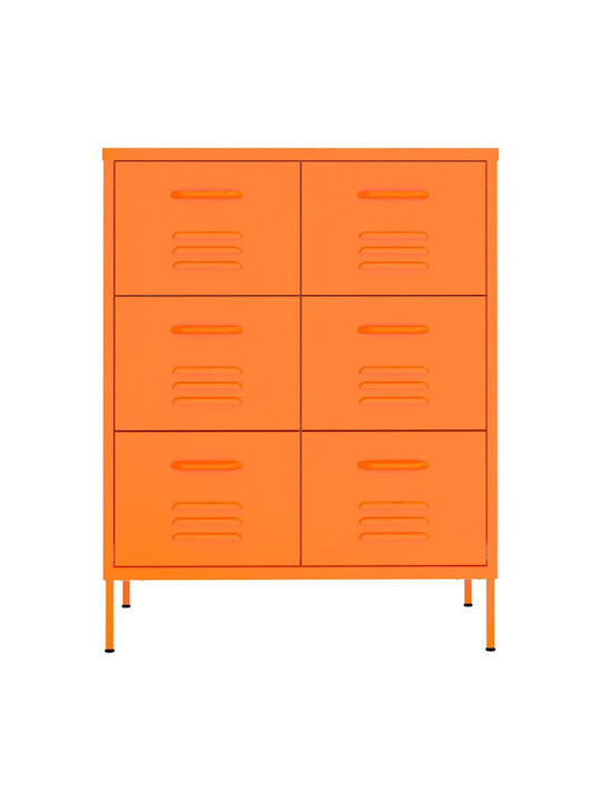 Schublade Büro Πορτοκαλί 80x35x101.5cm