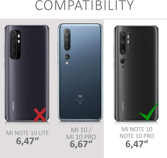 Kalibri Aramid Fiber Задна корица Aramid Fiber Черен (Xiaomi Mi Note 10 / Mi Note 10 Pro)
