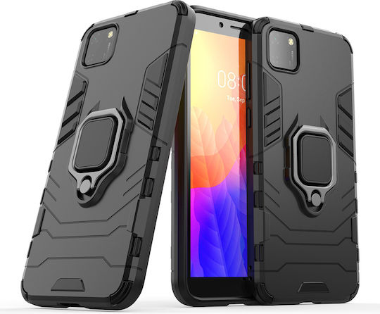 Hurtel Ring Armor Задна корица Пластмаса Черен (Huawei Y5p)