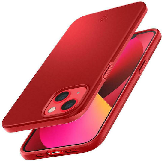 Spigen Thin Fit Back Cover Silicone 0.8mm Red (iPhone 13)