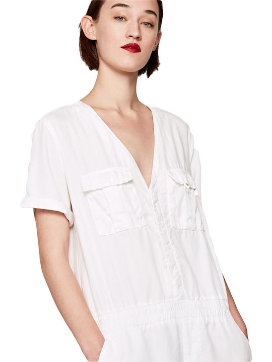 Sailor Women's Short Sleeve One-piece Shorts White