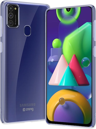 Crong Slim Back Cover Σιλικόνης 0.8mm Διάφανο (Galaxy M21)